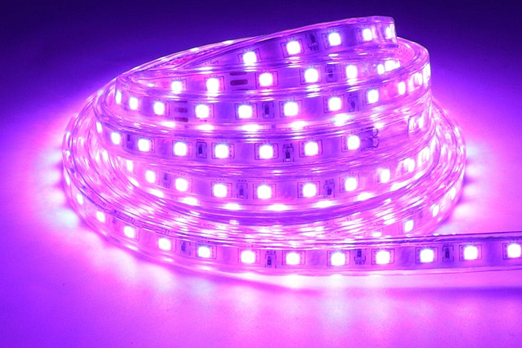 2 Finger touch Remote control RGB LED Strip 220V 220 V waterproof